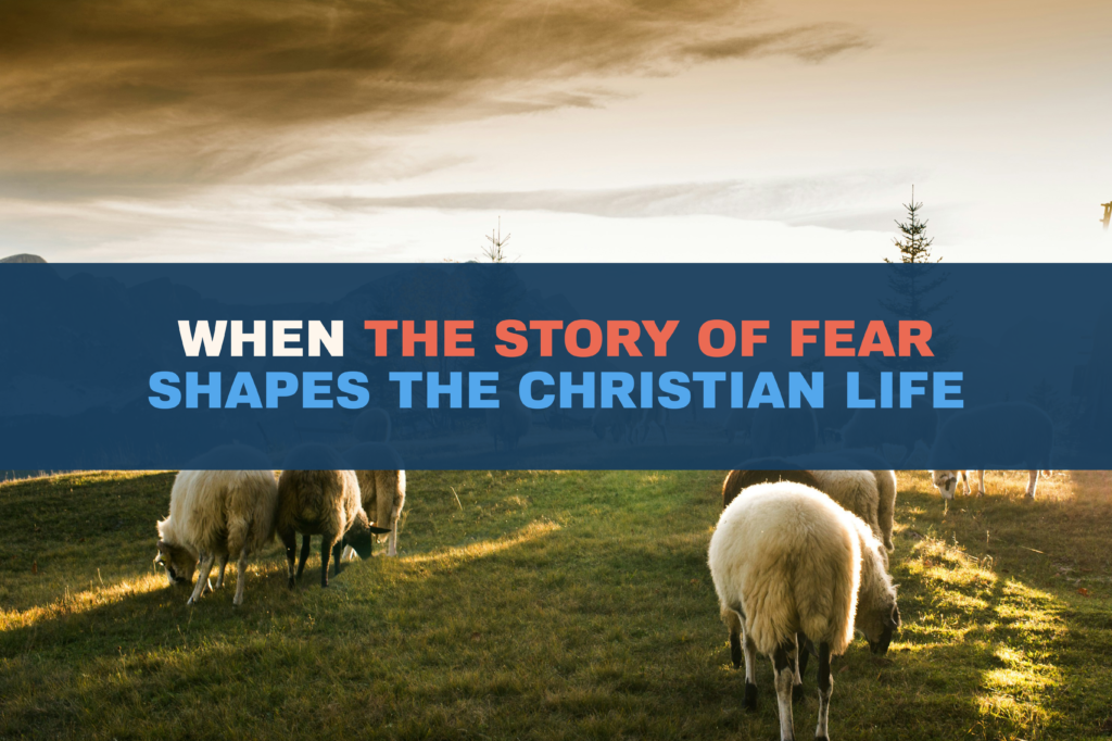 What does the Bible say about fear? A small flock at dawn under wide open sky, illustrating Jesus's words "fear not, little flock" from Luke 12:32.
